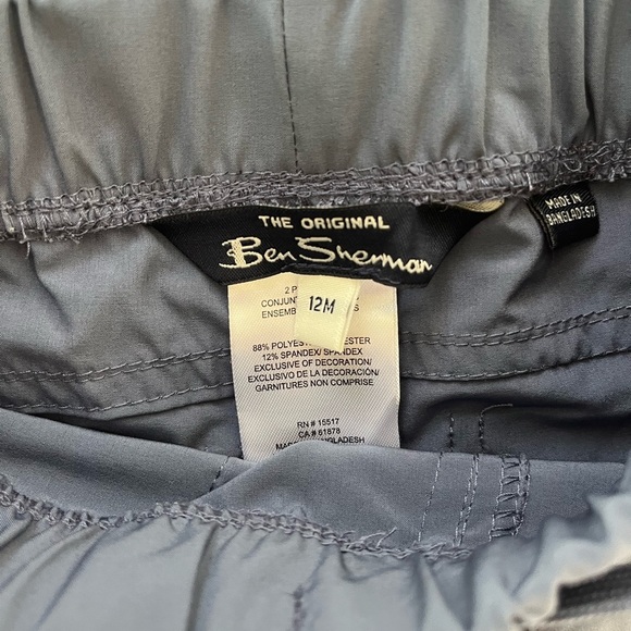 Ben Sherman 12 month outfit short set polo golf prep green blue - Picture 5 of 6